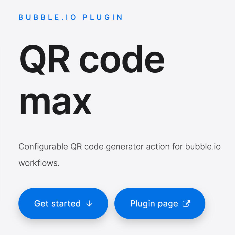 QR code max Bubble plugin